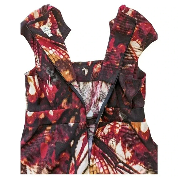 Abstract Stretch Sheath Dress Size 14 - Picture 6 of 8